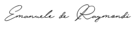 Emanuele de Raymondi signature